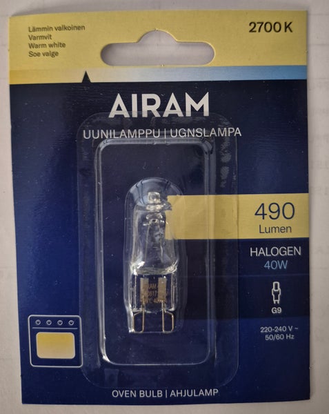 uunilamppu G9 40w