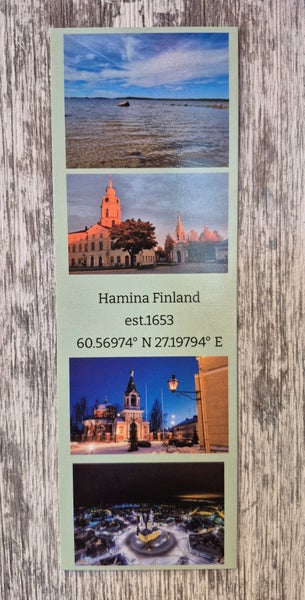 Hamina kirjanmerkki kaksipuoleinen